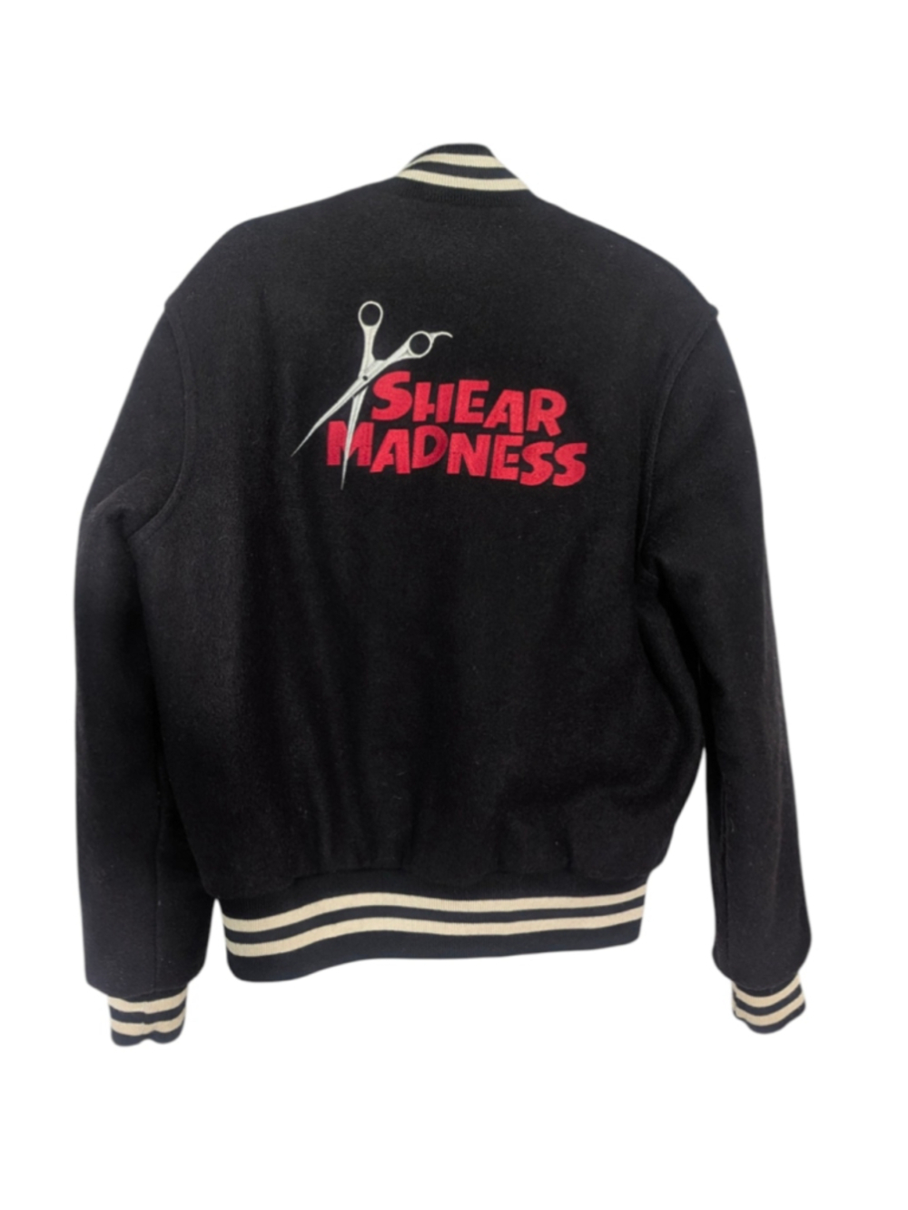 Shear Madness Vintage Varsity Jacket Celeste Oliva Small Medium